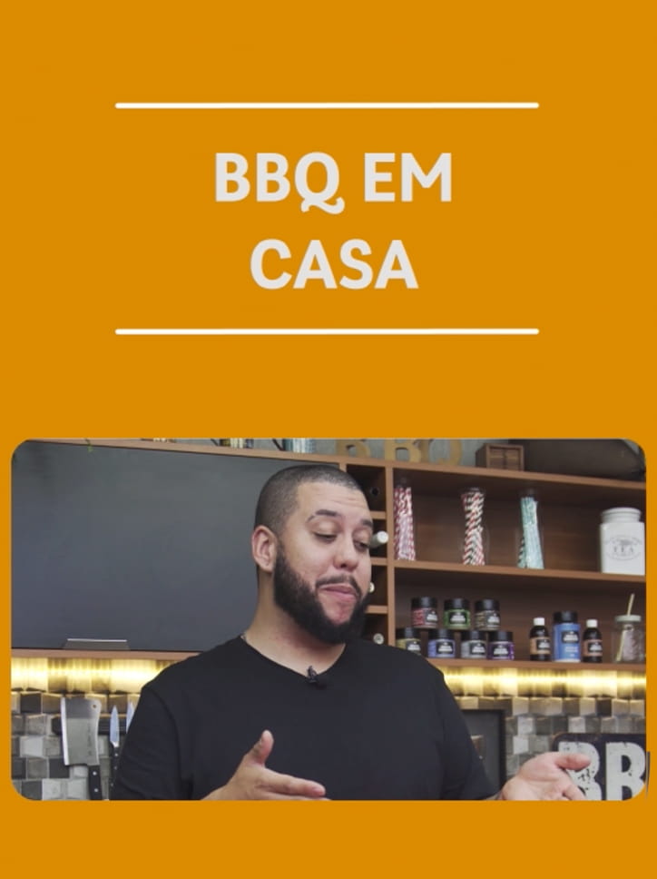 Imagem do influenciador André Dias do "BBQ em Casa" pronto para a campanha da Frimesa.